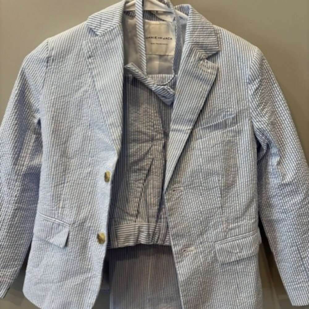 Janie and Jack Seersucker Suit - Size 8